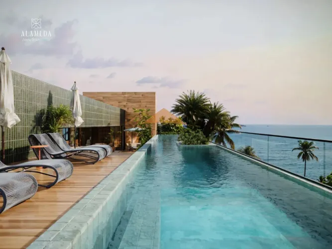Studios Térreo com Piscina Privativa no Alameda Anselmo na Praia de Campas | Um Investimen