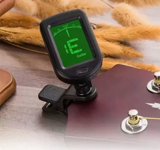 Afinador eletrônico de guitarra, violão, cavaquinho, ukulele