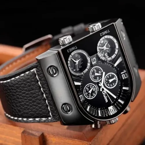 Relógio Masculino Oulm 9315 Preto Novo