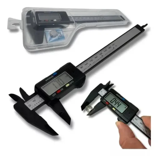 Paquímetro Digital + estojo + bateria reserva.