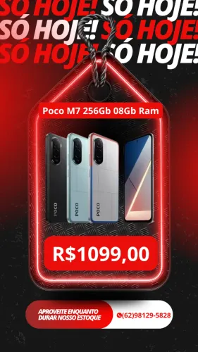 Celular POCO M7 6GB RAM 128GB / 8GB RAM 256GB NFC Dual Sim Versão Global Entregamos Novo