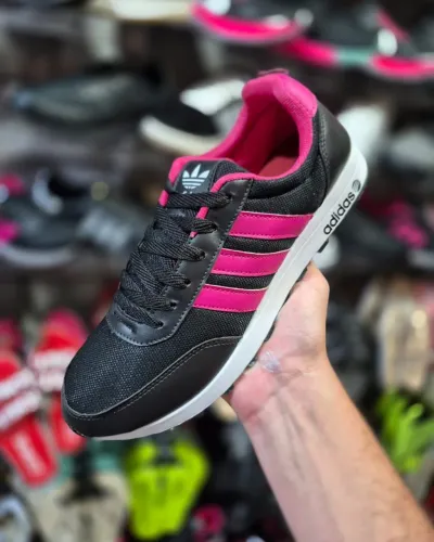 Tenis Adidas Neo Preto Rosa