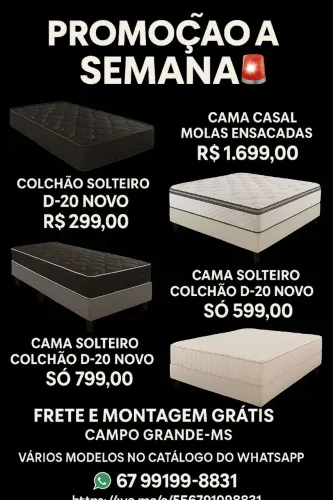 Mega oferta cama colchão novos de fábrica entrego hoje