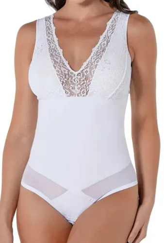 Body DeMillus branco com renda - Novo!