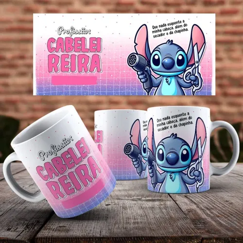 Caneca do Stitch Profissão