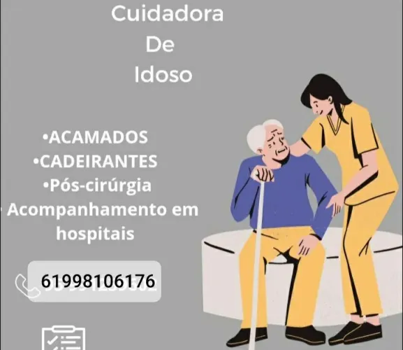 Cuidadora de idoso e hospitalar
