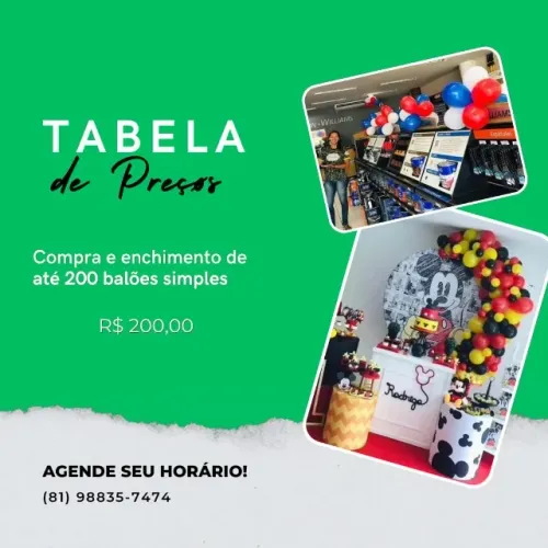 Decoração de balões - kits e pacotes promocionais 