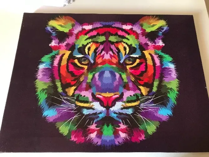 Quadro Decorativo Tela De Tigre
