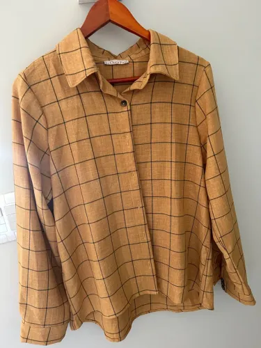 Camisa Xadrez Amarela Feminina - Chica Fula