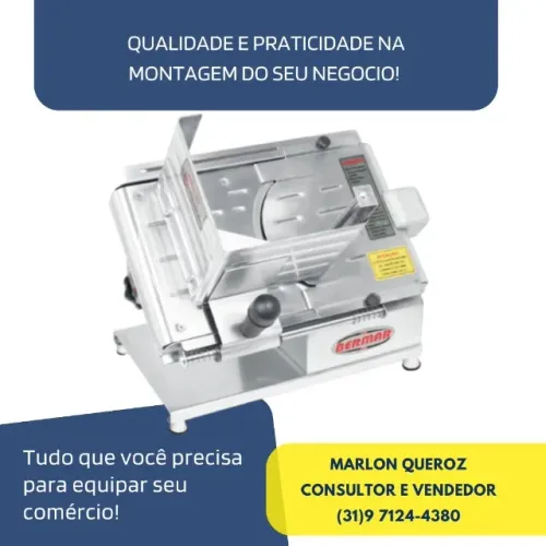 Cortador de Frios Semi Automático Lamina 22CM Bermar