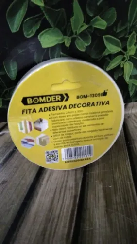 Fita Adesiva Decorativa Bomder 2,4cm x 30m - Unidade
