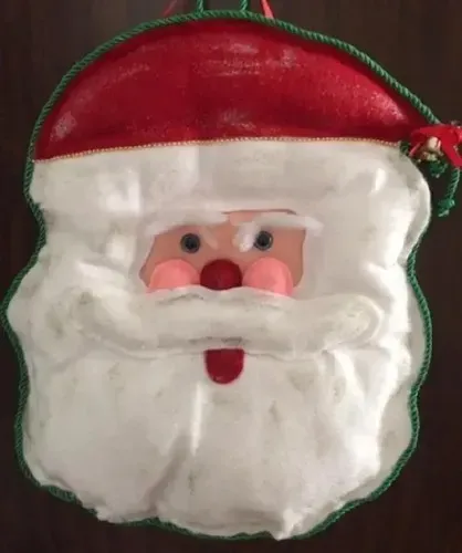 Enfeite de Natal - carinha do Papai Noel - artesanal