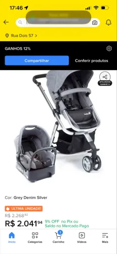 Vendo carrinho Baby safety completo