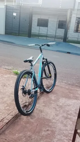 Bicicleta aro 29 suspensão alta com alongador pneu e aro novos etc