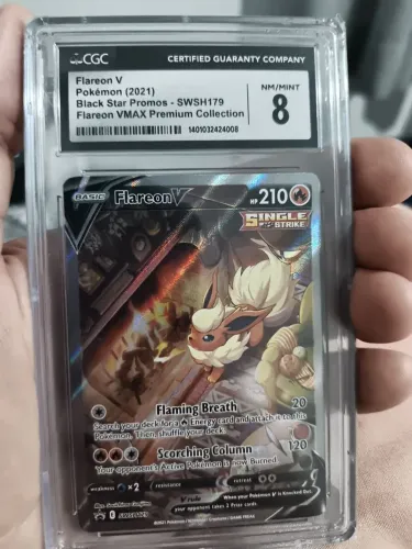 Flareon SWSH179 - EN - CGC 8- SM BLACK STAR 2021 - ORIGINAL - Pokémon - Carta Graduada