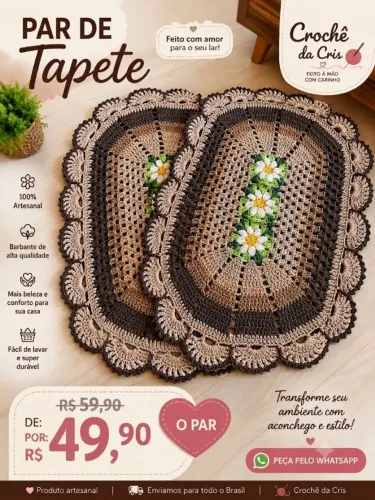 Tapetes e jogos de banheiro de crochê ?