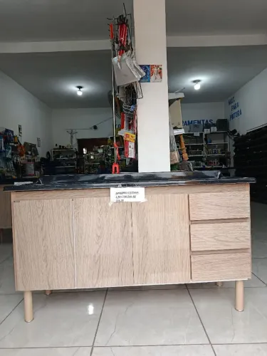 Armário de Cozinha 1.50 com pia 