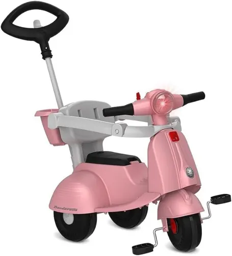 Vendo triciclo banderetta passeio e pedal rosa