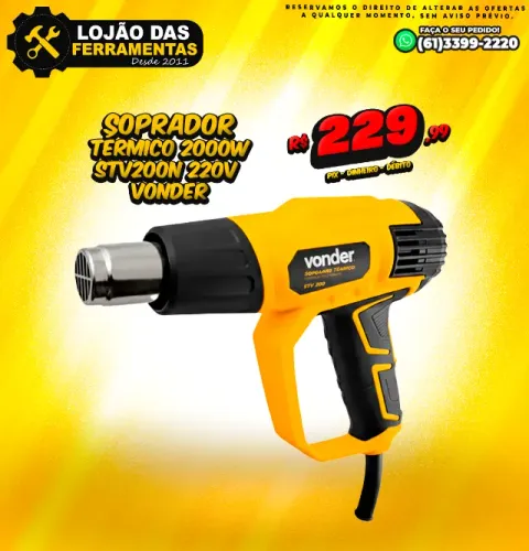 Soprador Térmico 2000w Stv200n 220v Vonder