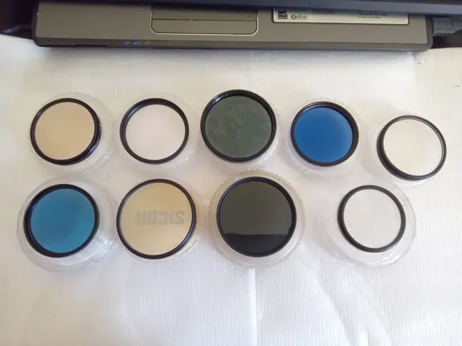 Filtros, anéis adaptadores e para sol para fotografia - Leia a descrição