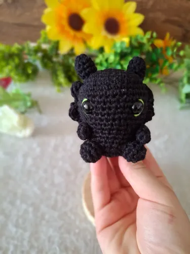 Banguela Chaveiro amigurumi - Como Treinar o seu Dragão 
