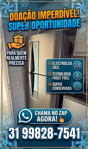 GELADEIRA ELETROLUX PARA DOAÇÃO
