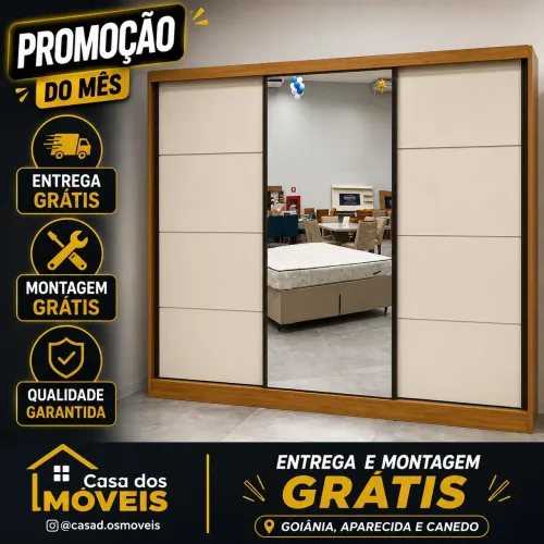 Roupeiro Bergamo 100% MDF
