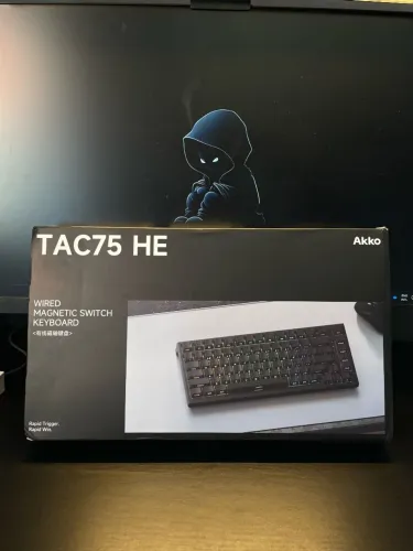 Teclado Magnético Akko TAC75 HE 75% com Switches Magnéticos e Rapid Trigger Preto NOVO