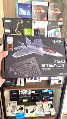 Fonte 750w, 80 Plus Bronze, PFC Ativo, Mach1, nova, lacrada, com garantia!