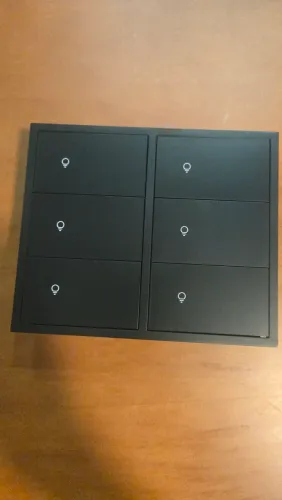 Interruptor Smart Keypad Premium Zigbee 4×4 6 Botões Preto da QA - Quero Automação 