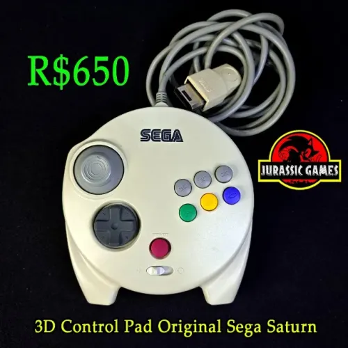 3D Control Pad Original Sega Saturn - Controle 3d, Joystick com Analógico