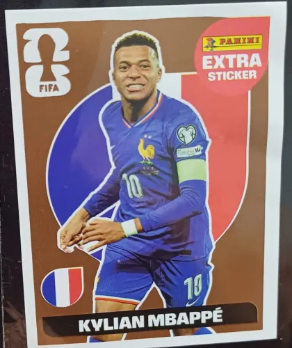 Figurinha da copa 2026 Mbappe Prata extra