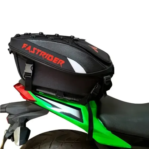 Bolsa Mochila Baú Para Motos Esportivas Fixação No Banco Traseiro Vira Mochila