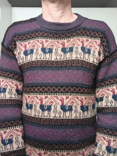 Blusa de lã acrílico G feita no Peru quente p/ diacho ótimo estado Valor não abaixa +