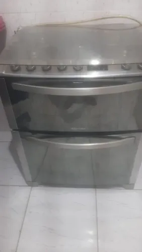 Fogão inox 5 bocas e 2 fornos