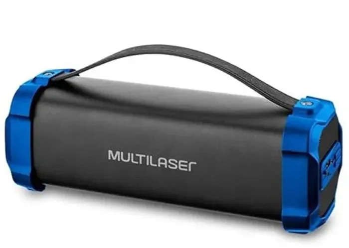 Bazooka Multilaser 50w Bluetooth Preto/Azul