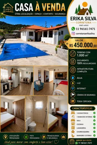 Chácara Escriturada de 1000m² com piscina - Oportunidade!