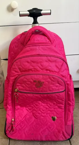 MOCHILA CAPRICHO GRANDE COM RODINHAS - ROSA