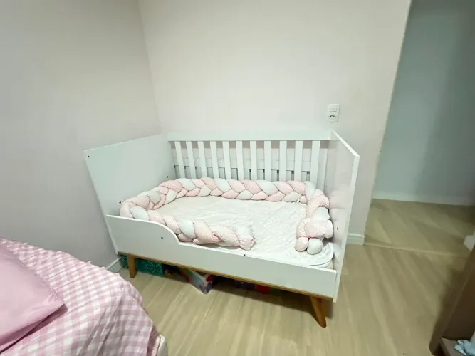 Vendo Cama Berço + Colchão + Capa + trança