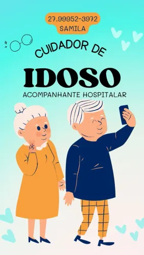 Cuidadora de idoso e acompanhante hospitalar