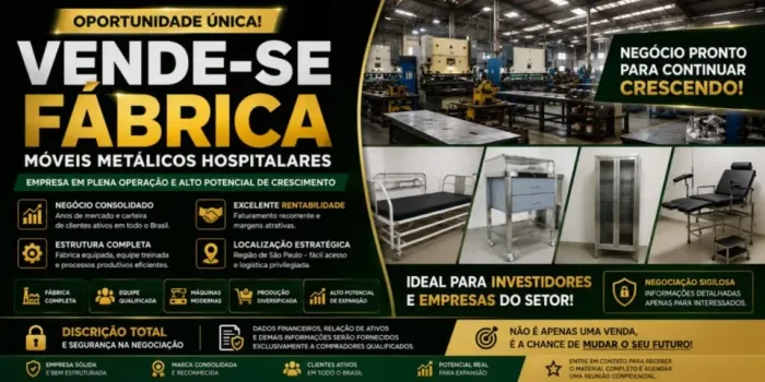 VENDE - SE EMPRESA EM FUNCIONAMENTO DE MÓVEIS HOSPITALARES