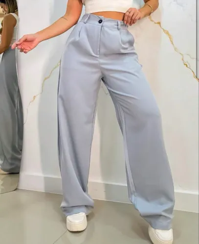 Calça social pantalona