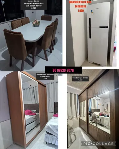 Moveis mesa, guarda roupa, geladeira, armario, sefa e tv