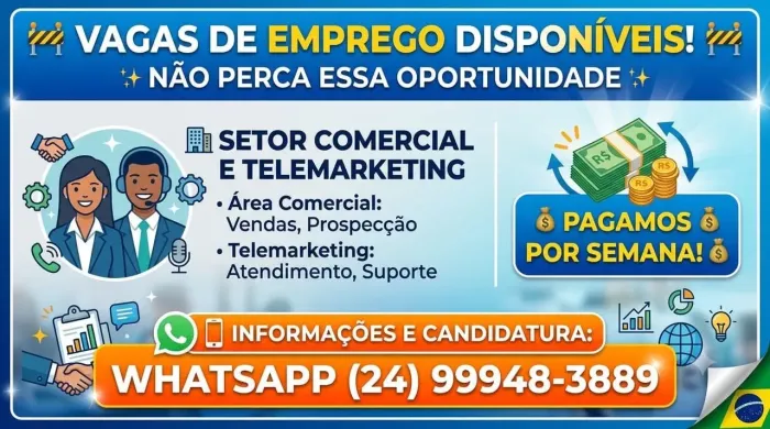 ? VAGAS ABERTAS ?
