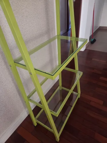 Estante em aço e vidro | 4 prateleiras