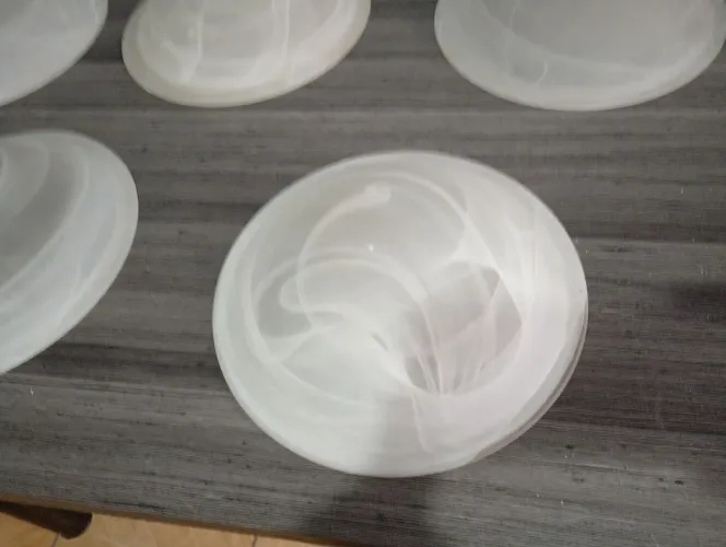 Cúpulas de vidro jateado modelo planfon/plafonier 30 cm (5 peças por 30)