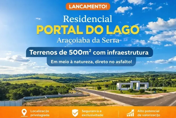 Valorização segura: condomínio fechado em área de natureza preservada.