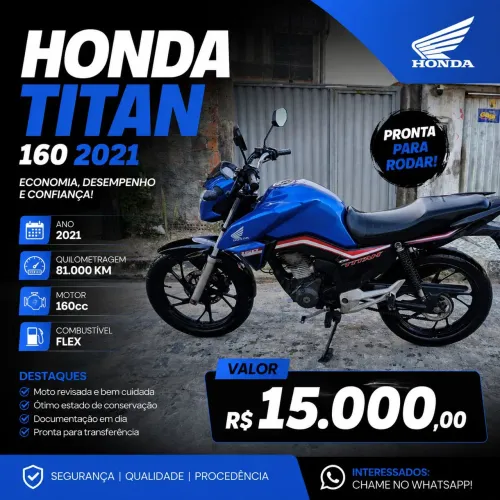 Honda CG Titan 160 azul
