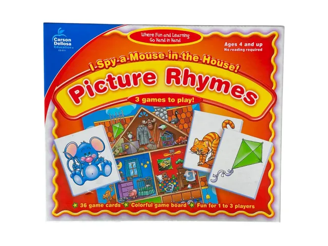 Jogo Infantil Tabuleiro Cartas Vintage Educativo Importado I Spy a Mouse in the House