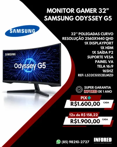 Monitor Gamer 32" Samsung Odyssey G5